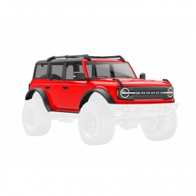 Traxxas 9711-RED Carrozzeria Ford Bronco 2021 1:18 in ABS, completa di accessori e agganci clipless - Verniciata Rossa