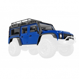 Traxxas 9712-BLUE Carrozzeria Land Rover Defender 1:18 in ABS, completa di accessori e agganci clipless - Verniciata Blu