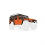 Traxxas 9712-ORNG Carrozzeria Land Rover Defender 1:18 in ABS, completa di accessori e agganci clipless - Verniciata Arancio