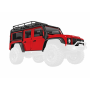 Traxxas 9712-RED Carrozzeria Land Rover Defender 1:18 in ABS, completa di accessori e agganci clipless - Verniciata Rossa