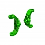 Traxxas 9733-GRN Blocchetti Caster in Alluminio 6061-T6 Verde Dx + Sx Per 1/18