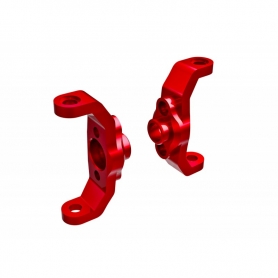 Traxxas 9733-RED Blocchetti Caster in Alluminio 6061-T6 Rosso Dx + Sx per 1/18