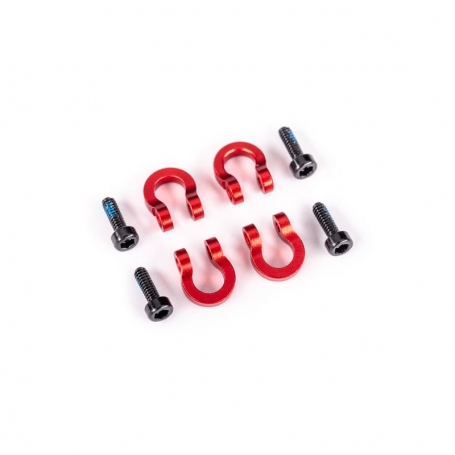 Traxxas 9734R Ganci per paraurti in alluminio 6061-T6 Rosso (per paraurti 9734X o 9735X) Per 1/18