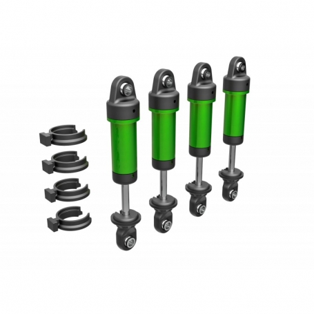 Traxxas 9764-GRN Set Ammortizzatori GTM (4) Assemblati senza molle in Alluminio 6061-T6 Anodizzati - Verde Per 1/18