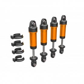 Traxxas 9764-ORNG Set Ammortizzatori GTM (4) Assemblati senza molle in Alluminio 6061-T6 Anodizzati - Arancio Per 1/18