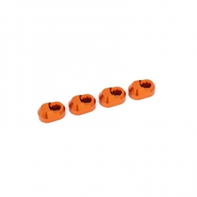 Traxxas 7743-ORNG Inserti fermi per perni sospensioni in alluminio (4) - Arancio
