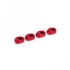 Traxxas 7743-RED Inserti fermi per perni sospensioni in alluminio (4) - Rosso