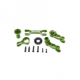 Traxxas 7746-GRN Set Rinvio Sterzo Completo in alluminio 6061-T6 per Xmaxx - Verde