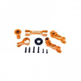 Traxxas 7746-ORNG Set Rinvio Sterzo Completo in alluminio 6061-T6 per Xmaxx - Arancio