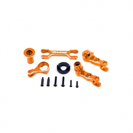 Traxxas 7746-ORNG Set Rinvio Sterzo Completo in alluminio 6061-T6 per Xmaxx - Arancio