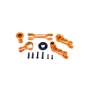 Traxxas 7746-ORNG Set Rinvio Sterzo Completo in alluminio 6061-T6 per Xmaxx - Arancio