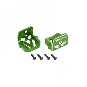 Traxxas 7760-GRN Staffe fissaggio Motore Anteriore e Posteriore in Alluminio 6061-T6 - Verde