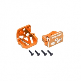 Traxxas 7760-ORNG Staffe fissaggio Motore Anteriore e Posteriore in Alluminio 6061-T6 - Arancio