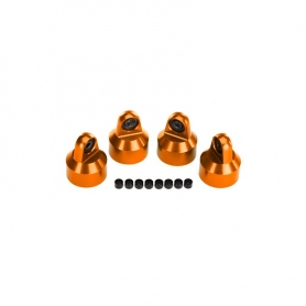 Traxxas 7764-ORNG Tappi Ammortizzatori in alluminio (4) - Arancio