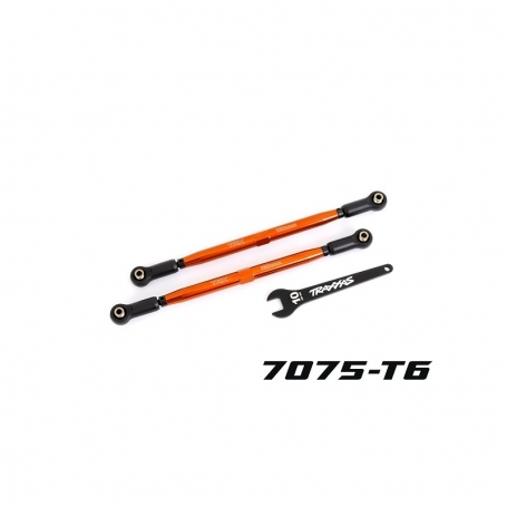 Traxxas 7897-ORNG Tiranti Convergenza Alluminio 7075-T6 Xmaxx per Kit 7895 WideMAXX (2) - Arancio