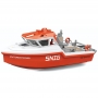Heng Long SNIG Rescue Boat 1/72 RTR Brushless 2.4ghz lunghezza 32cm. Bianco