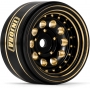 INJORA 1.0 Cerchi Beadlock Ottone Rivestimento Nero Cerchi per 1/24 1/18 RC Crawler Auto Assiale SCX24 AX24 TRX4M FCX24,Ottone