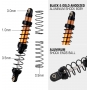 INJORA RC Ammortizzatori 4pcs RC Shock Absorber RC Damper Set per 1/10 RC Crawler Car Axial 100mm