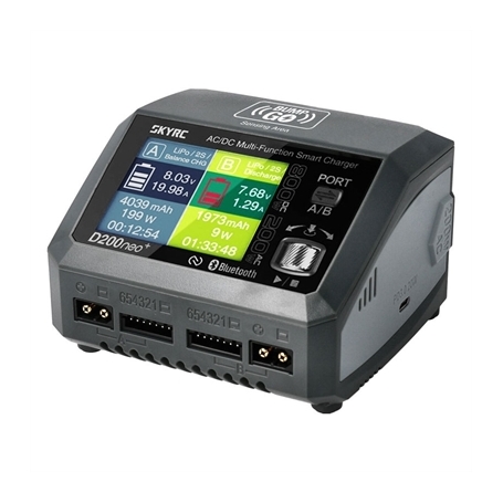 SKYRC D200 Neo+ Caricabatterie 2 Uscite 20A. 200W AC/DC 1-6S