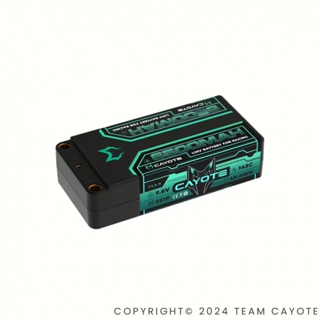 Batteria CAYOTE Racing Lipo Battery 6500mha Shorty 2S 145C 7.6v