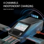 ToolkitRC Q6AC Caricabatterie 15A 4 Canali Lipo/LiHV/LiFe/Lion 1-6s,NiMh,Pb - AC 100-240V/DC 7-30V TK12900-EU