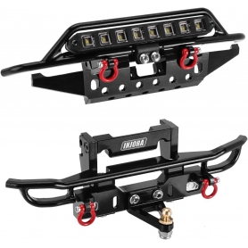 INJORA Anteriore Posteriore Paraurti Metallo Paraurti Set per TRX4M Bronco Upgrade 1/18 RC Crawler