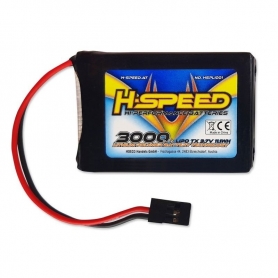 H-SPEED Pacco batterie LiPo per SANWA MT-44 MT-5 MT-R 3000mha 1S