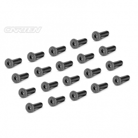 CARTEN Screw Set 12.9- FH M3x8(Black Nickel Coating) (20) Flat Head