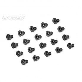 CARTEN Screw Set 12.9- FH M3x6(Black Nickel Coating) (20) Flat Head