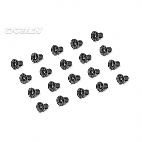 CARTEN Screw Set 12.9- FH M3x6(Black Nickel Coating) (20) Flat Head