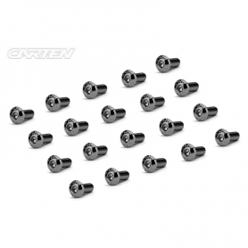 CARTEN Screw Set 12.9- BH M3x8(Black Nickel Coating) (20) Rounded head