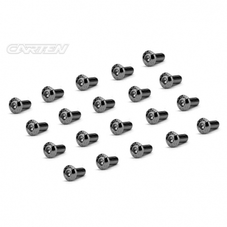 CARTEN Screw Set 12.9- BH M3x6(Black Nickel Coating) (20) Rounded head