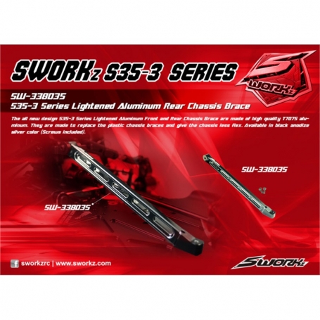 S-Workz Lightened Aluminium Rear Chassis Brace