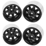 5 Lug Deep Dish Wagon 1.9" Steel Stamped Beadlock Wheels (Black)