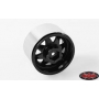 5 Lug Deep Dish Wagon 1.9" Steel Stamped Beadlock Wheels (Black)