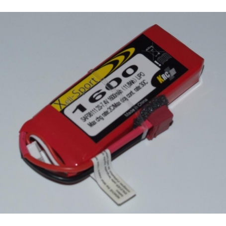 Lipo Xell-Sport 7.4V 1600MAH 2S 30C