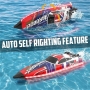 VOLANTEX Arrobolt LUMEN SR40 Brushless Boat ARTR RED con scafo illuminato a LED