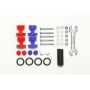 Tamiya 15525 Doppie rotelle plastica 13-12mm red/blu