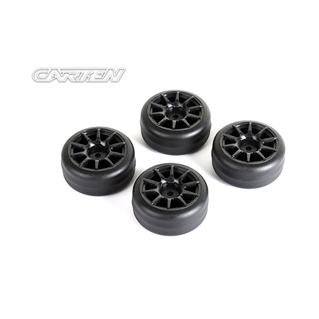 CARTEN M-Drift Tyres + wheels 10 spoke black +1mm (4)