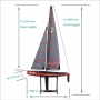 Joysway Barca a vela Focus V3 Blue 2.4GHZ RTR 1m