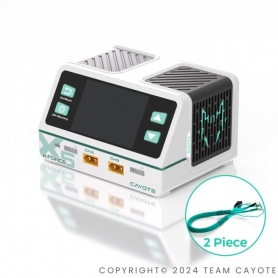 Caricabatterie NEU 2-Force X5 (versione UE) - Incl. 2 cavi XT90 CAYOTE