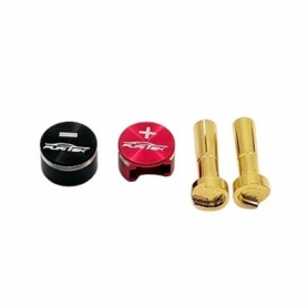 FURITEK Connettori Plug 4mm con cappuccio in alluminio Rosso-Nero per estrazione facilitata (2)