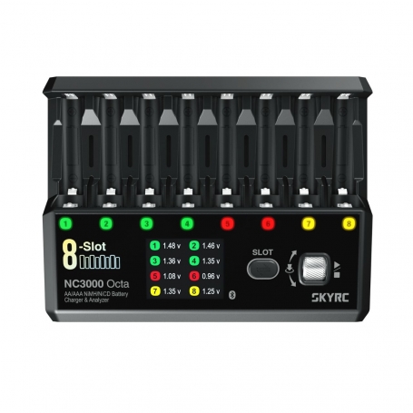 Caricabatterie SkyRC NC3000 Octa per 8 batterie AA/AAA DC 3A