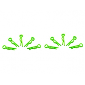 Piccola clip per corpo 1/10 - verde fluorescente (10) ARROWMAX