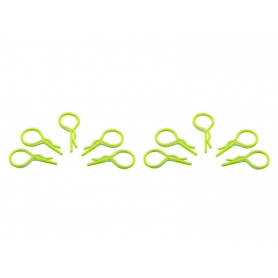 Clip Per Carrozzeria  1/10 - giallo fluorescente (10) ARROWMAX