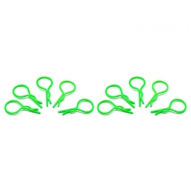 Clip per  1/10 - verde fluorescente (10) ARROWMAX
