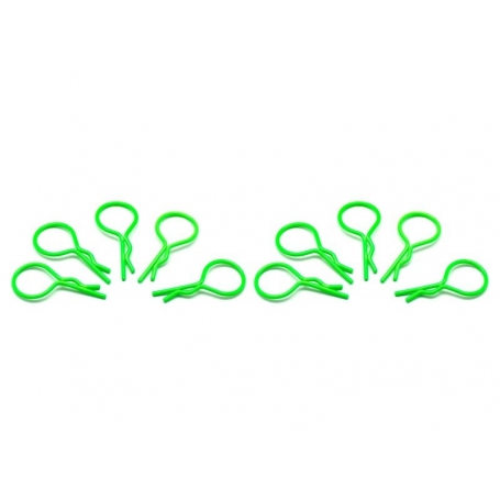 Clip per  1/10 - verde fluorescente (10) ARROWMAX