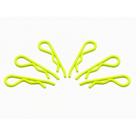 Clip Per Carrozzeria 1/8 - Giallo Fluorescente (6) ARROWMAX