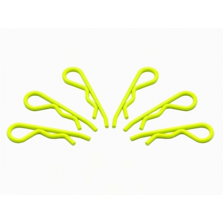 Clip Per Carrozzeria 1/8 - Giallo Fluorescente (6) ARROWMAX