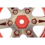FASTRAX Cerchi 1.9 x SCALER in Alluminio CNC 6 Raggi HeavyWeight SPLIT BEADLOCK (4) ROSSO